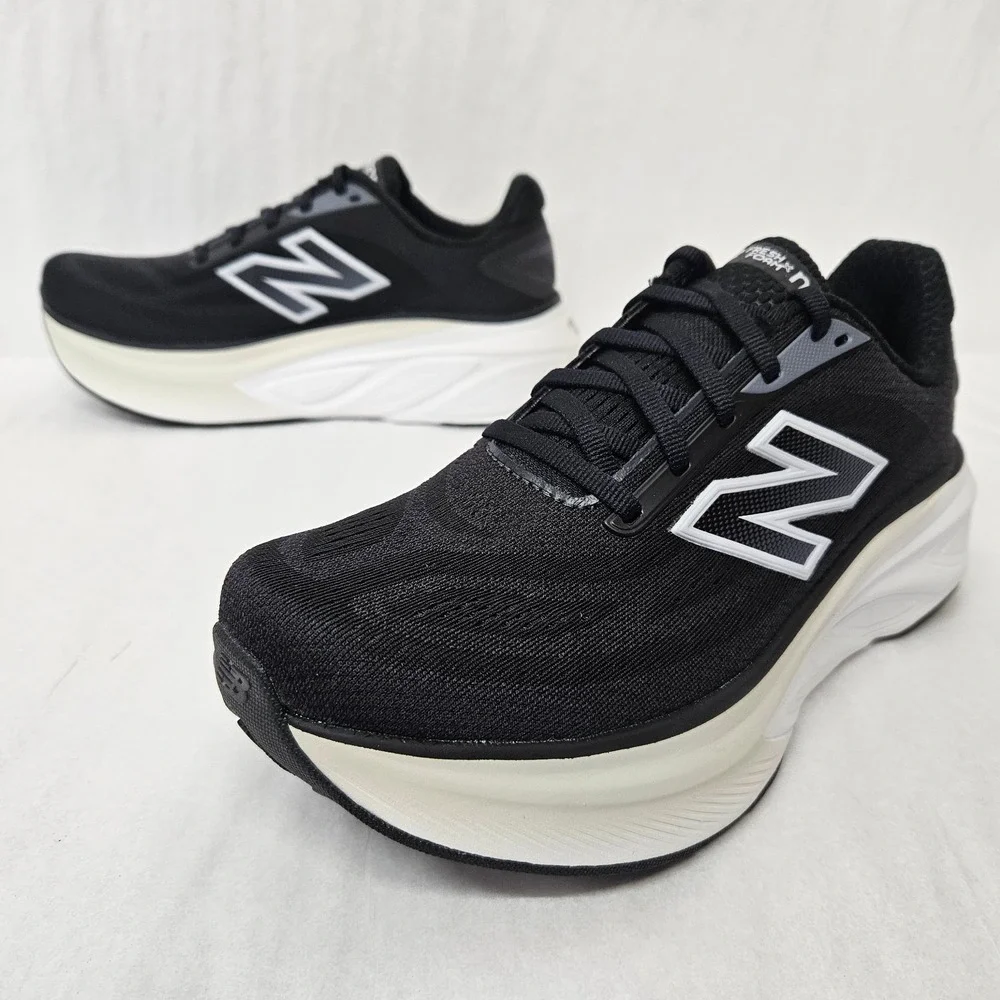 New Balance Fresh Foam X More v6 Running Shoes WMORGR6 Black White Women Size 7 - Picture 3 of 9